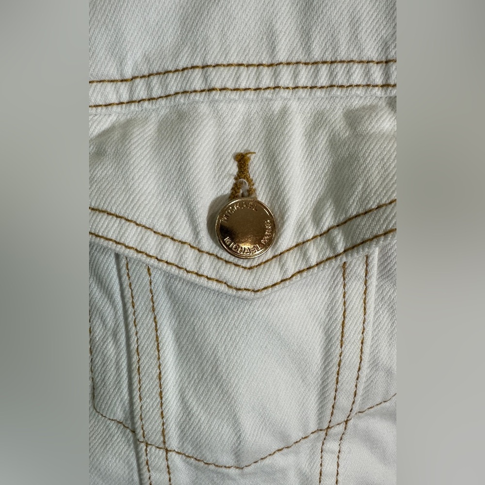 MICHAEL Michael Kors White Denim Jacket Medium - Picture 5 of 8